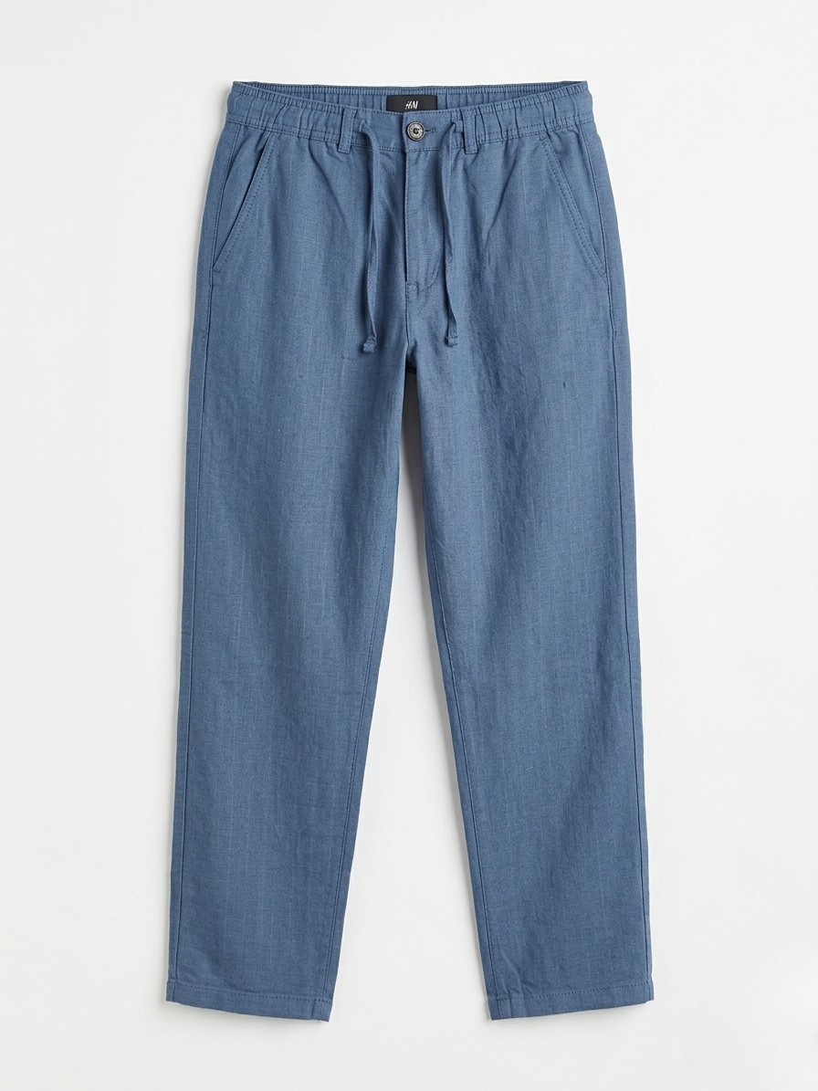 BLUE LINEN PANT