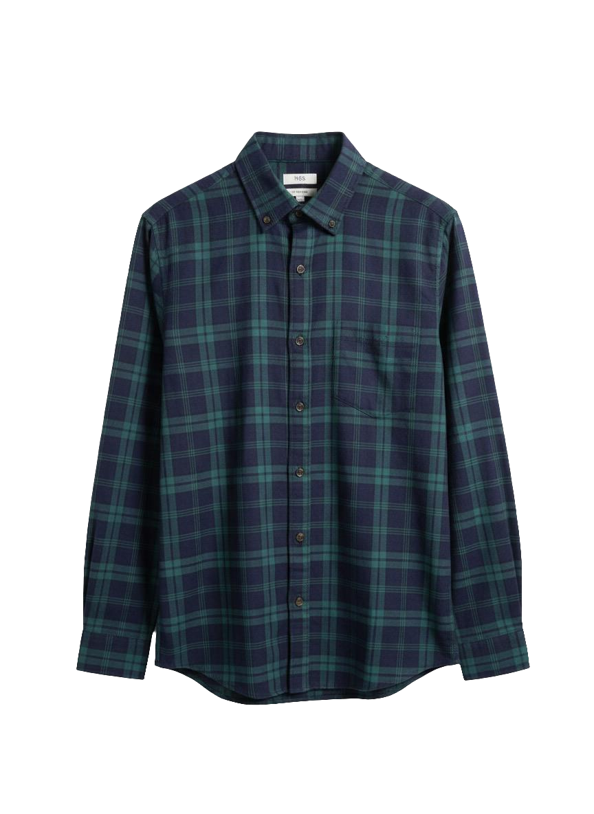 Classic blue checks with a smart button-down collar