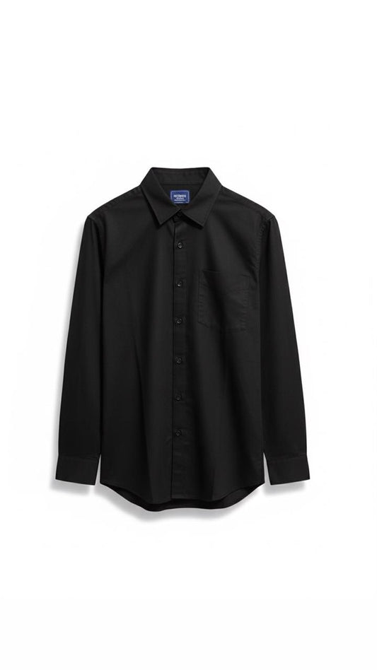 BLACK LINEN SHIRT