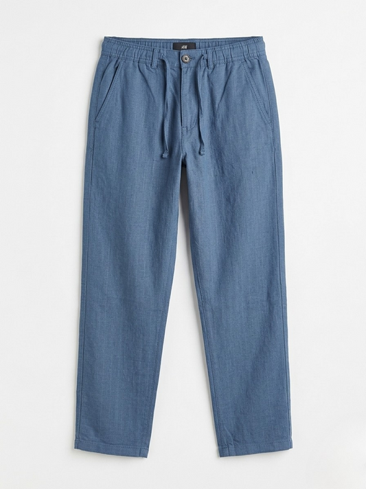 BLUE LINEN PANT