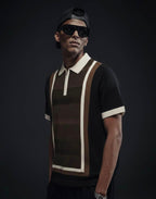 KNITTED HALF ZIP TSHIRT