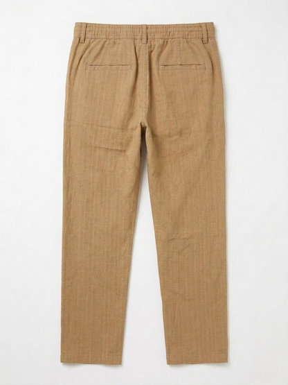 CAMEL LINEN PANTS