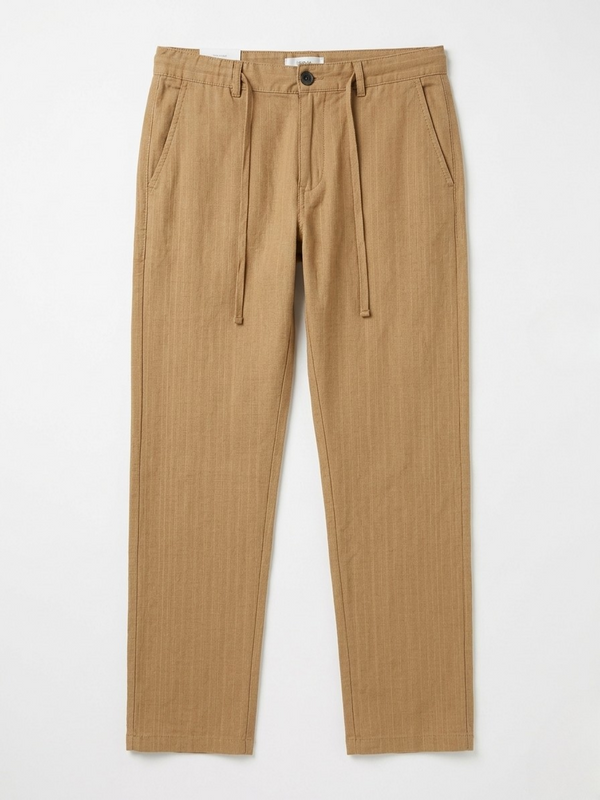CAMEL LINEN PANTS