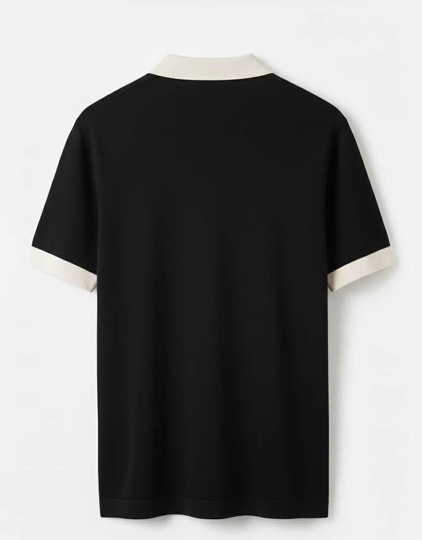 KNITTED HALF ZIP TSHIRT