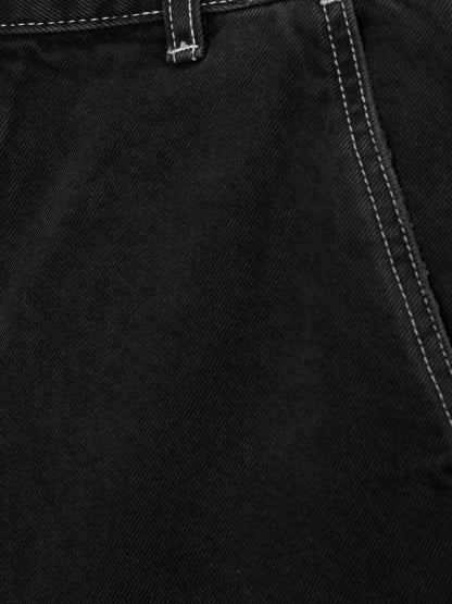 BLACK CARPENTER DENIM SHORT