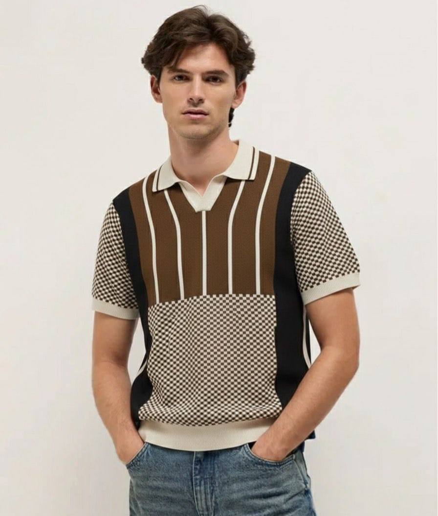 KNITTED POLO T-SHIRT