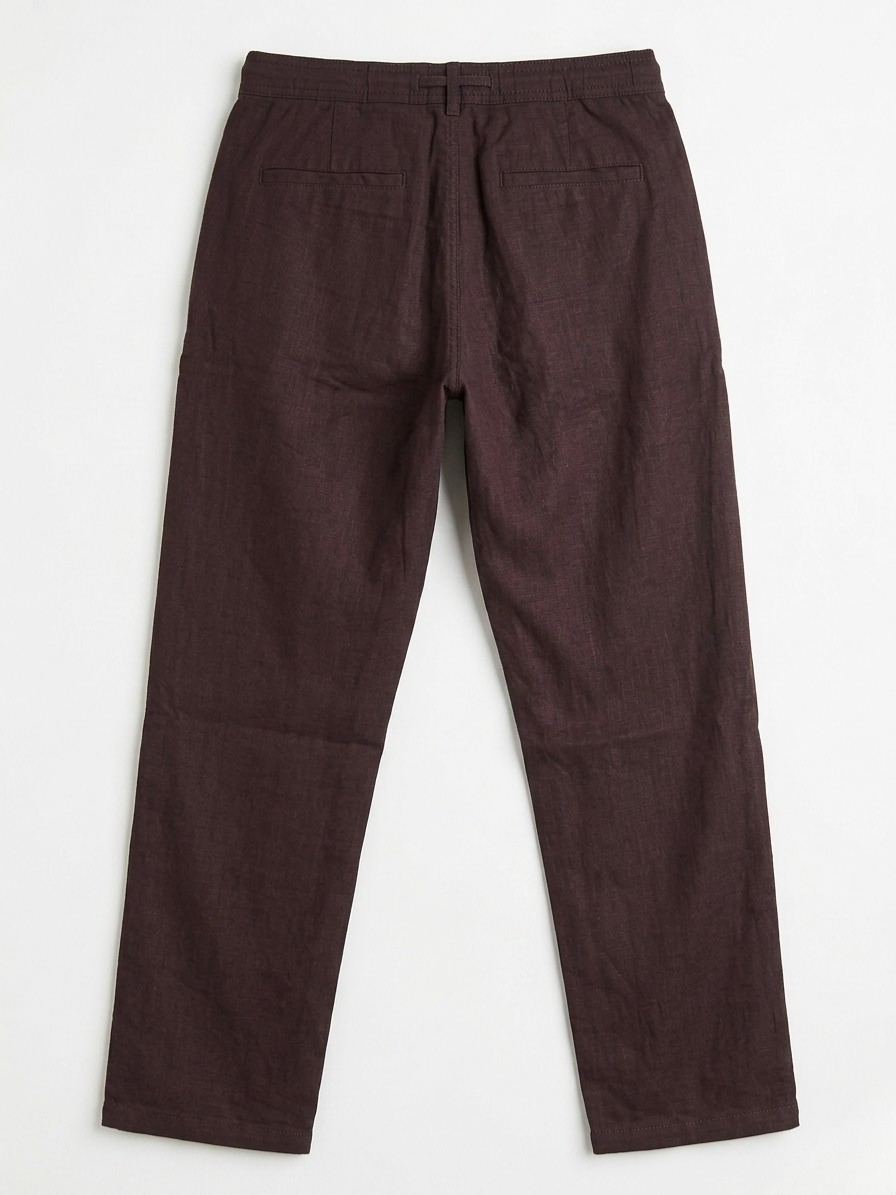 WINE LINEN PANTS