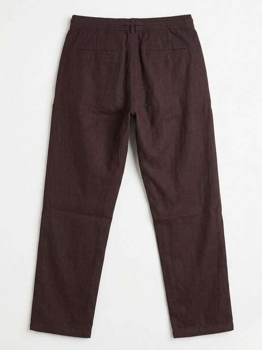 WINE LINEN PANTS