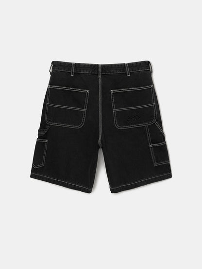 BLACK CARPENTER DENIM SHORT
