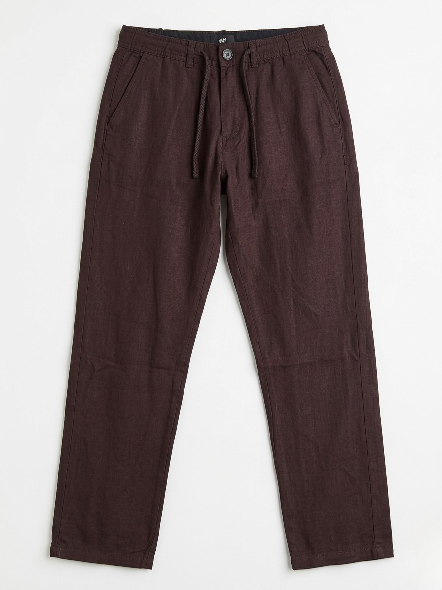 WINE LINEN PANTS