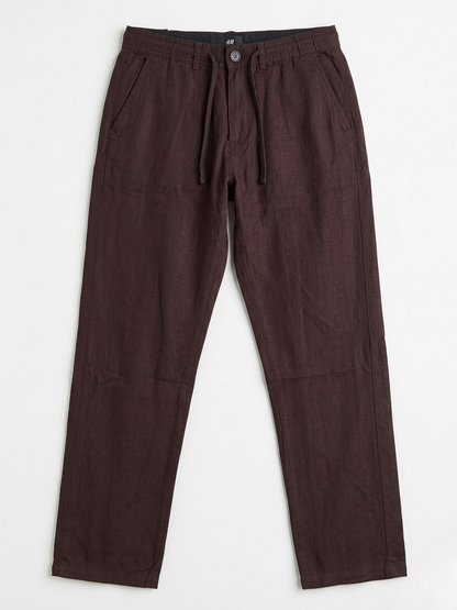 WINE LINEN PANTS
