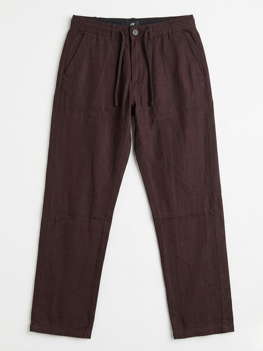 WINE LINEN PANTS