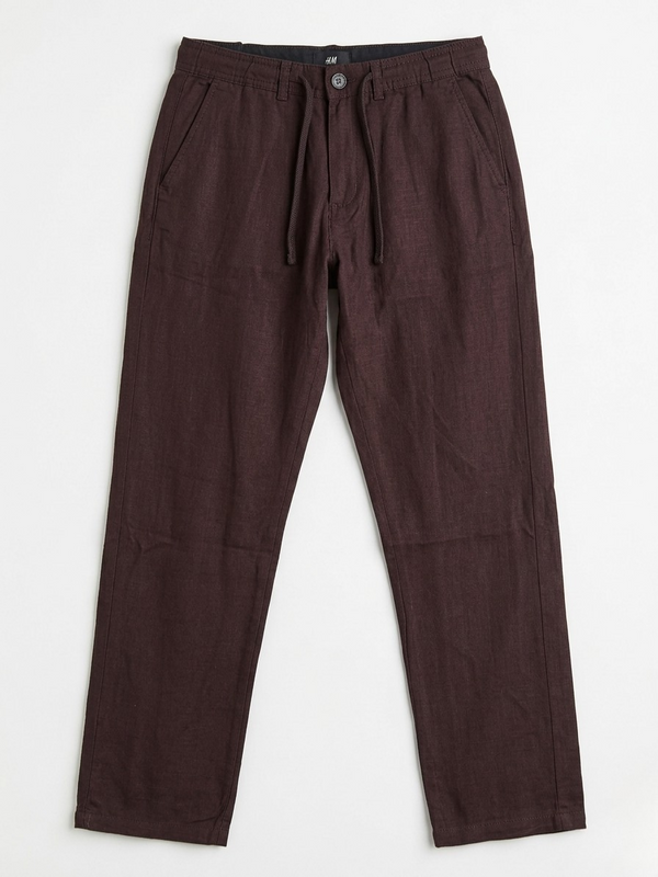 WINE LINEN PANTS