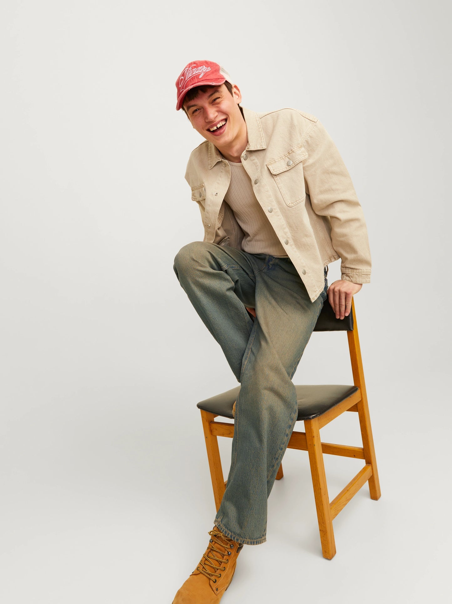 MUD GREEN WASH BAGGY FIT JEANS